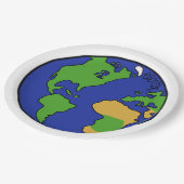 太陽系の惑星の地球 ペーパープレート (アングル)