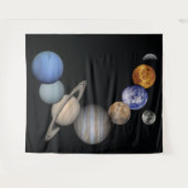 太陽系の惑星の背景 タペストリー (正面(横))