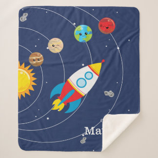 太陽系の惑星のRocketshipの宇宙の宇宙飛行士 シェルパブランケット