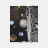 太陽系の惑星 フリースブランケット (正面)