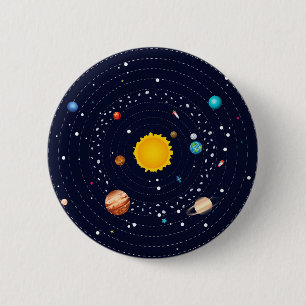 太陽系の惑星 缶バッジ