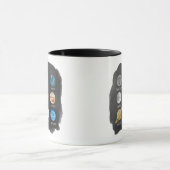 太陽系の水彩画のマグ マグカップ (中央)