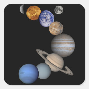 太陽系の範囲私達の惑星 スクエアシール