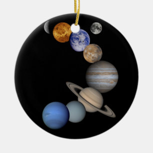 太陽系の範囲私達の惑星 セラミックオーナメント
