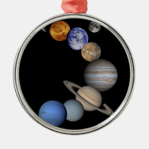 太陽系の範囲私達の惑星 メタルオーナメント