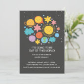 太陽系の誕生日Invitaiton 招待状 (スタンド正面)