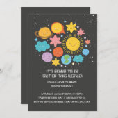 太陽系の誕生日Invitaiton 招待状 (正面/裏面)