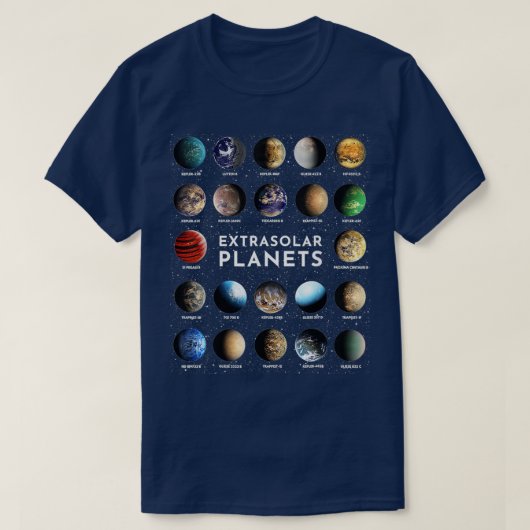 太陽系外惑星宇宙Astr Tシャツ (デザイン正面)