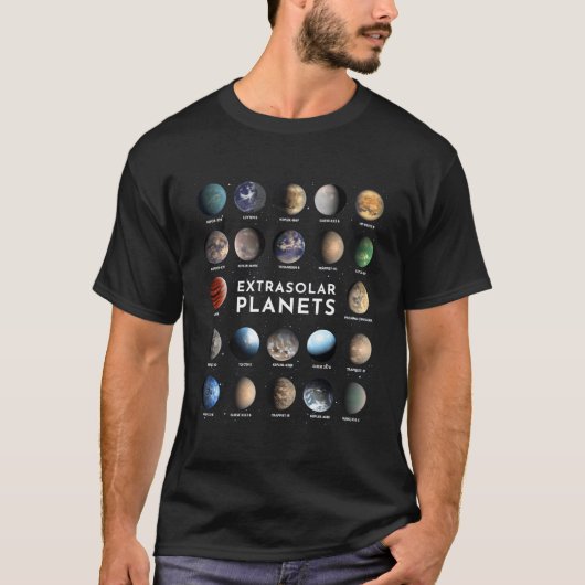 太陽系外惑星惑星天文学宇宙星空 Tシャツ (正面)
