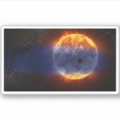 太陽系外惑星Gj 3470bの水素ガス雲 シール (正面)