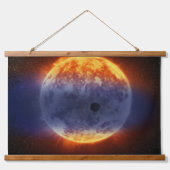 太陽系外惑星Gj 3470bの水素ガス雲 吊り下げ型タペストリー (正面)