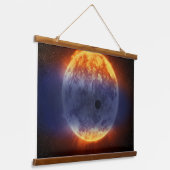 太陽系外惑星Gj 3470bの水素ガス雲 吊り下げ型タペストリー (傾斜あり)