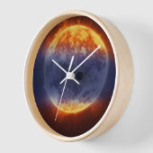 太陽系外惑星Gj 3470bの水素ガス雲 壁時計 (傾斜)