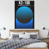 太陽系外惑星K2-18b キャンバスプリント (インサイチュ (寝室))