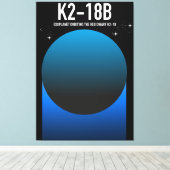 太陽系外惑星K2-18b キャンバスプリント (インサイチュ (ウッドフロア))