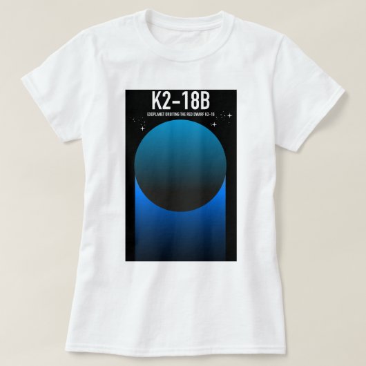 太陽系外惑星K2-18b Tシャツ (デザイン正面)