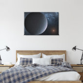 太陽系外惑星Ogle-2016-Blg-1195lb小星を公転する キャンバスプリント (インサイチュ (寝室))