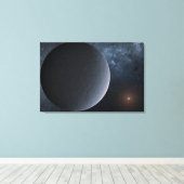 太陽系外惑星Ogle-2016-Blg-1195lb小星を公転する キャンバスプリント (インサイチュ (ウッドフロア))