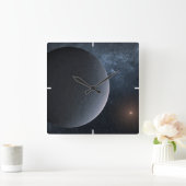 太陽系外惑星Ogle-2016-Blg-1195lb小星を公転する スクエア壁時計 (ホーム)