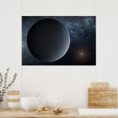 太陽系外惑星Ogle-2016-Blg-1195lb小星を公転する ポスター (キッチン)