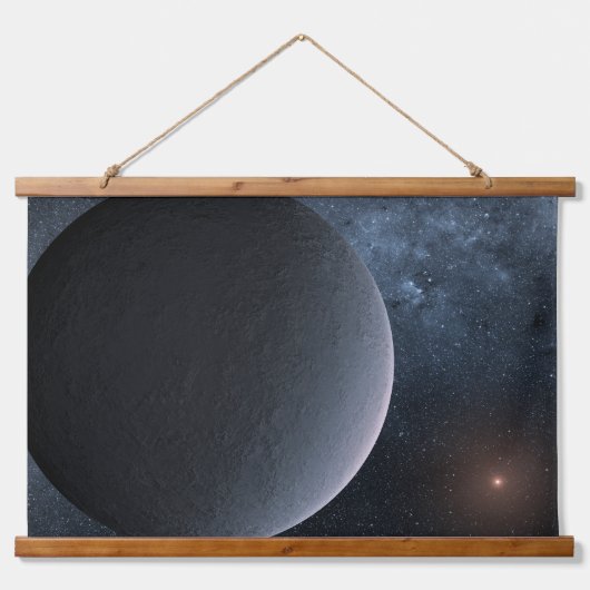 太陽系外惑星Ogle-2016-Blg-1195lb小星を公転する 吊り下げ型タペストリー (正面)