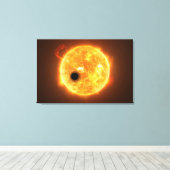 太陽系外惑星Wasp-107bはガスの巨人である キャンバスプリント (インサイチュ (ウッドフロア))