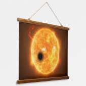 太陽系外惑星Wasp-107bはガスの巨人である 吊り下げ型タペストリー (傾斜あり)