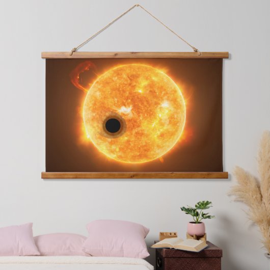 太陽系外惑星Wasp-107bはガスの巨人である 吊り下げ型タペストリー (寝室)