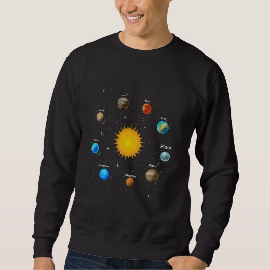 太陽系惑星占星術&宇宙科学ラブ スウェットシャツ (正面)