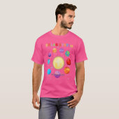 太陽系惑星科学宇宙男の子女の子STEM Tシャツ (正面フル)