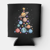 太陽系惑星 クリスマスツリー スペース ホリデー 缶クーラー (正面)