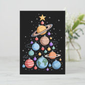太陽系惑星 クリスマスツリー 宇宙 ホリデー 招待状 (スタンド正面)