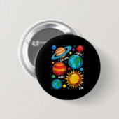 太陽系惑星 地球 火星 土星 太陽 スケッチ 缶バッジ (正面&裏面)