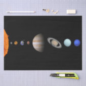 太陽系20"の惑星包みます 薄葉紙 (クラフト)