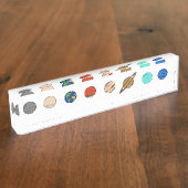 太陽系 デスクネームプレート (側面)