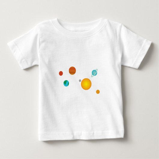 太陽系 ベビーTシャツ (正面)