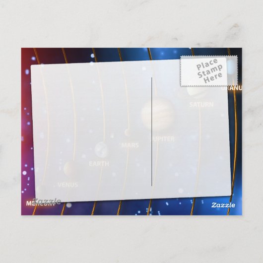 太陽系 ポストカード (裏面)