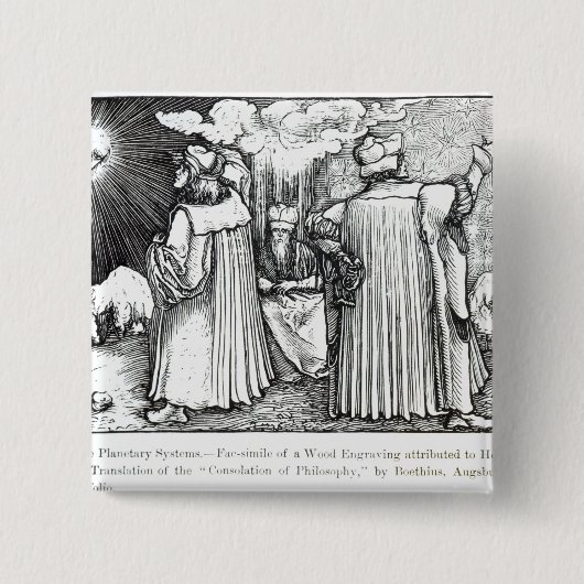 太陽系 缶バッジ (正面)