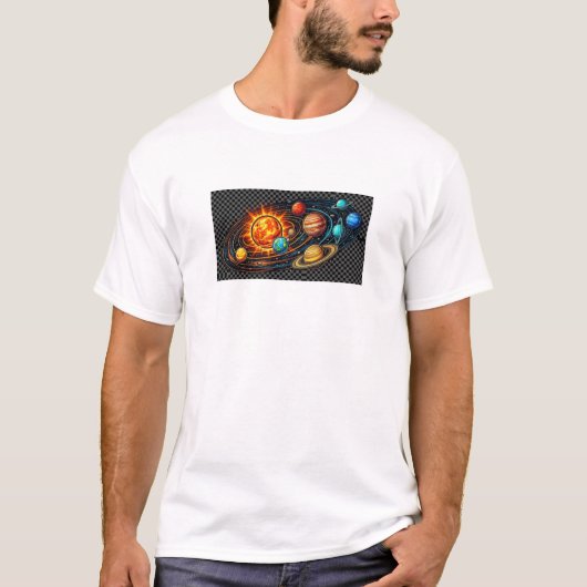 太陽系 Tシャツ (正面)
