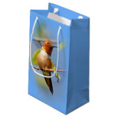 太陽素晴らしに浮かぶハチドリ スモールペーパーバッグ (裏面アングル)