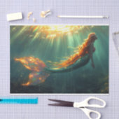 太陽素晴らし光のシャフトの光の光の光のマーメイド 薄葉紙 (クラフト)