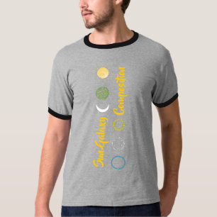 太陽素晴らし銀河系結合のデザイン Tシャツ