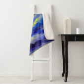 太陽絵画の下の濃い青い海の波 シェルパブランケット (インサイチュ)