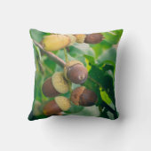 太陽葉を浴びたオーク材 クッション (裏面)