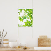 太陽葉光の中の緑の、クローズアップ ポスター (キッチン)