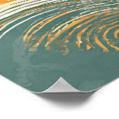 太陽輝く上イラストレーションウォールアートポスター ポスター (角)