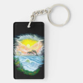 太陽遊の下のイルカ キーホルダー (裏面)