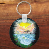 太陽遊の下のイルカ キーホルダー (正面)