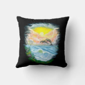 太陽遊の下のイルカ クッション (裏面)