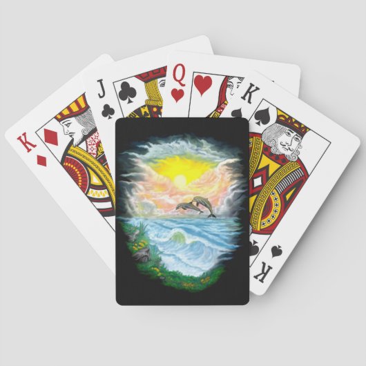太陽遊の下のイルカ トランプ (裏面)